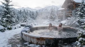 Using an acrylic hot tub vs inflatable hot tub during cold winter weather conditions.